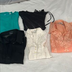 5pcs Bundle Silk Tops S-M